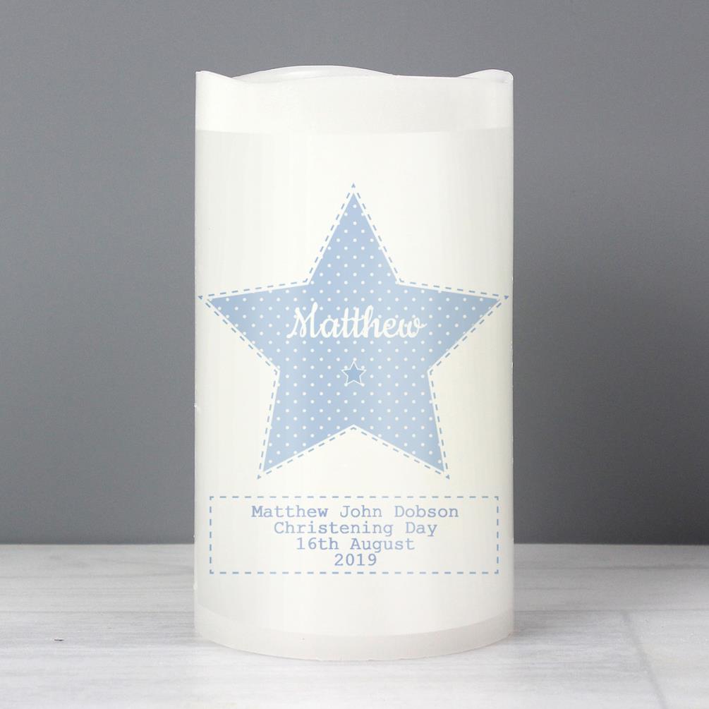 Personalised Baby Boy Nightlight LED Candle Extra Image 2